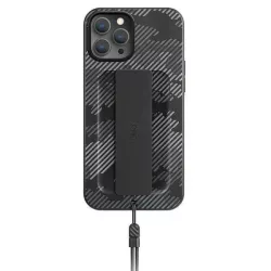   UNIQ Tok Heldro iPhone 12/12 Pro 6,1" fekete/szürke terepmintás antimikrobiális tok