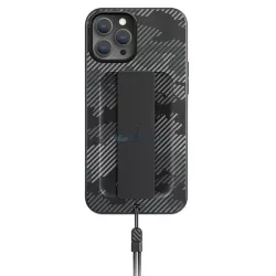   UNIQ Tok Heldro iPhone 12 Pro Max 6,7" fekete/szürke terepmintás antimikrobiális tok