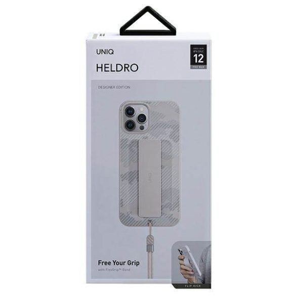 UNIQ Tok Heldro iPhone 12 Pro Max 6,7" bézs/elefántcsont színű antimikrobiális tok
