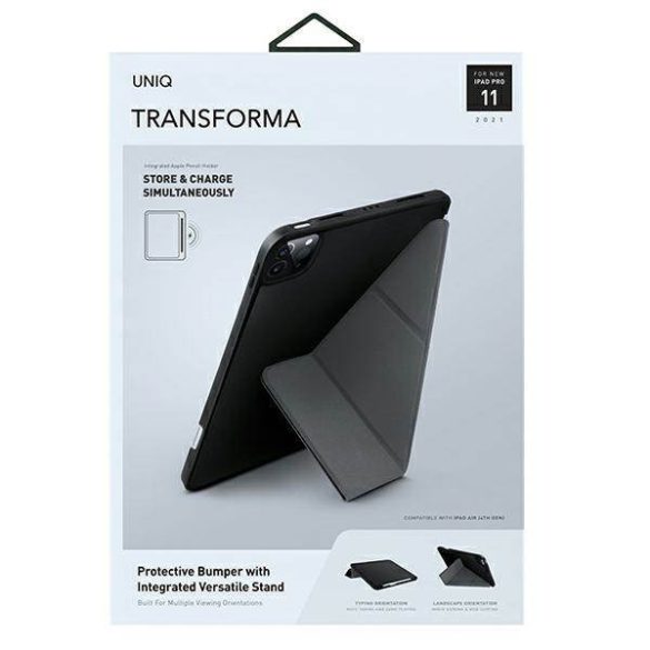 UNIQ Tok Transforma iPad Pro 11" (2021) antimikrobiális fekete tok