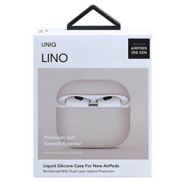 UNIQ Tok Lino AirPods 3 gen. szilikon pirosas rózsaszín tok