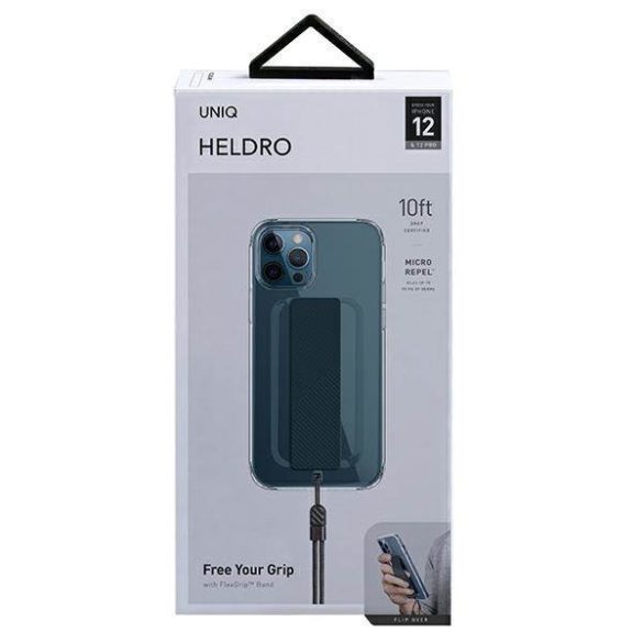 UNIQ Tok Heldro iPhone 12/12 Pro 6,1" átlátszó antimikrobiális tok