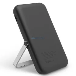   UNIQ Hoveo 5000 mAh-s powerbank, USB-C, 20 W-os PD gyorstöltés, vezeték nélküli, mágneses, szénszürke