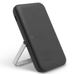 UNIQ Hoveo 5000 mAh-s powerbank, USB-C, 20 W-os PD gyorstöltés, vezeték nélküli, mágneses, szénszürke