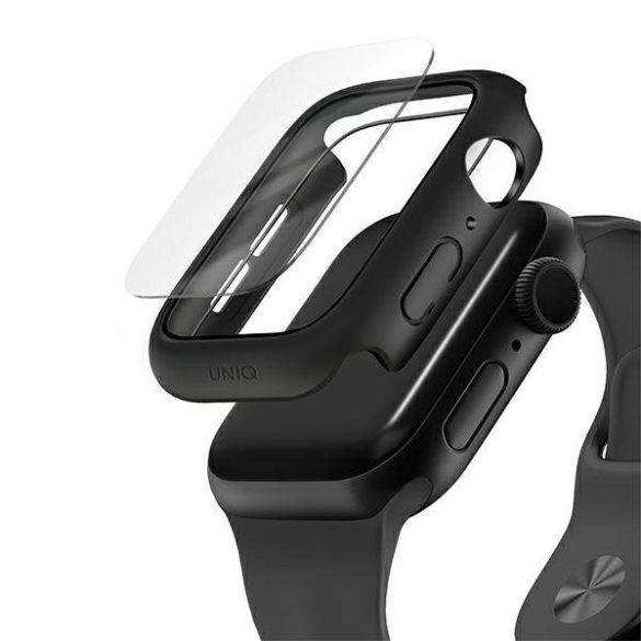 UNIQ Tok Nautic Apple Watch Series 4/5/6/SE 40 mm védőfólia fekete kerettel