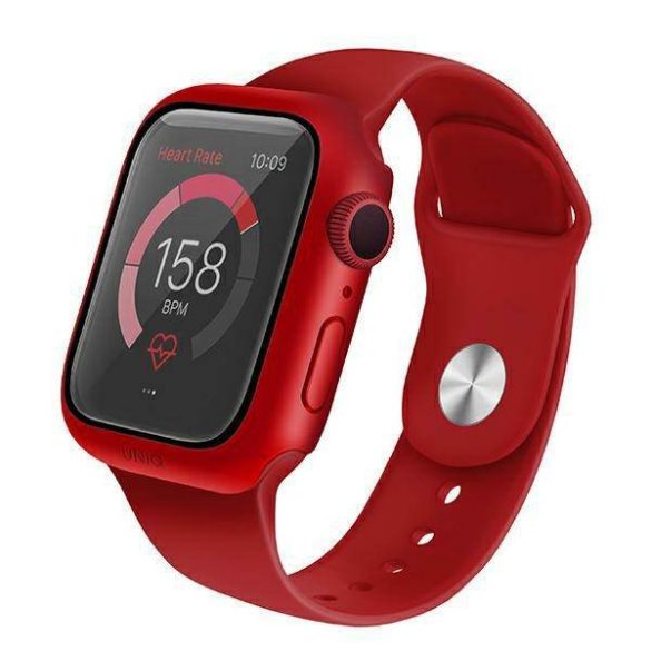 UNIQ Tok Nautic Apple Watch Series 4/5/6/SE 40mm védőfólia piros kerettel