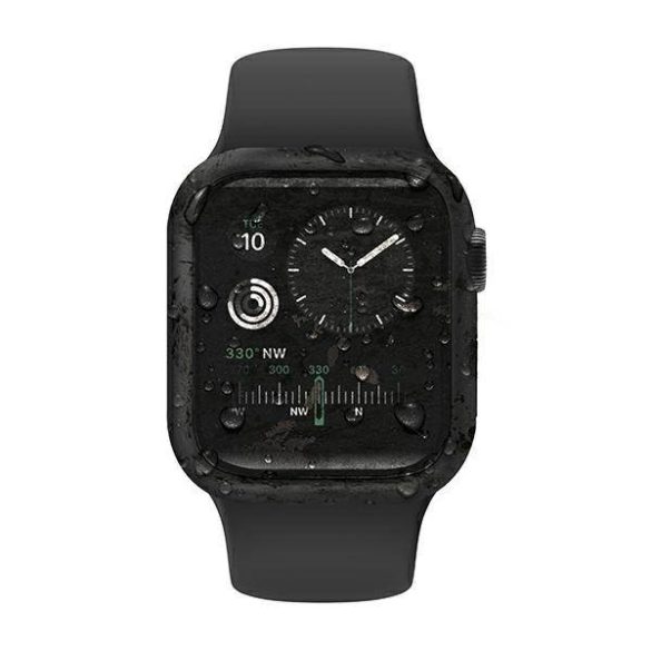 UNIQ Tok Nautic Apple Watch Series 4/5/6/SE 44 mm védőfólia fekete kerettel