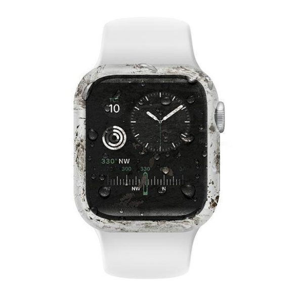 UNIQ Tok Nautic Apple Watch Series 4/5/6/SE 44mm védőfólia fehér kerettel