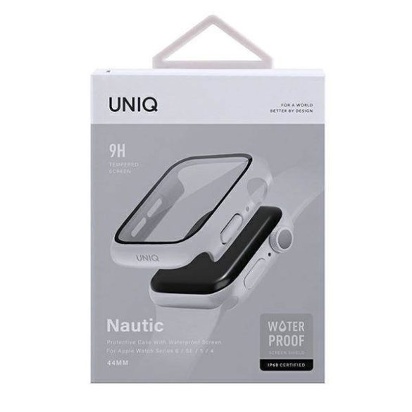 UNIQ Tok Nautic Apple Watch Series 4/5/6/SE 44mm védőfólia fehér kerettel