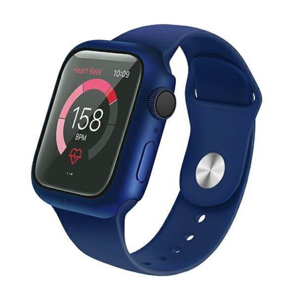 UNIQ Tok Nautic Apple Watch Series 4/5/6/SE 44mm védőfólia kék kerettel