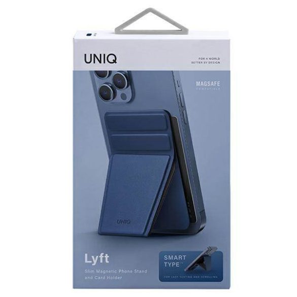 UNIQ Lyft mágneses kitámasztó telefonhoz kártyatartóvalkék