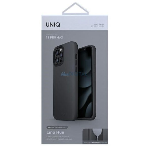 UNIQ Lino Hue MagSafe-kompatibilis tok iPhone 13 Pro Max - szürke