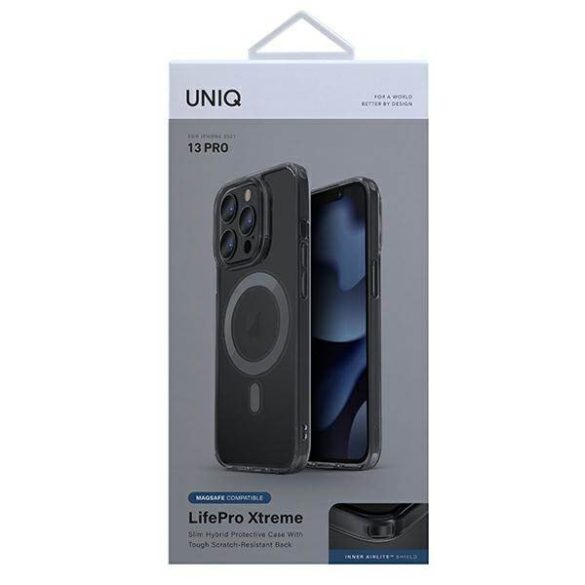 UNIQ Tok LifePro Xtreme iPhone 13 Pro / 13 6,1" magsafe füstös szürke tok