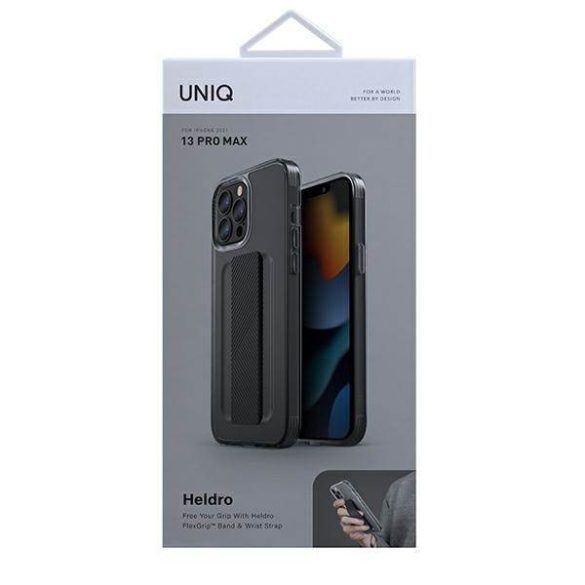 UNIQ Tok Heldro iPhone 13 Pro Max 6,7" füstös szürke tok