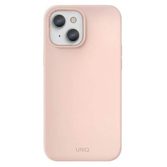 UNIQ etui Lino Hue iPhone 13 / 14 / 15 6,1" rózsaszín MagSafe tok