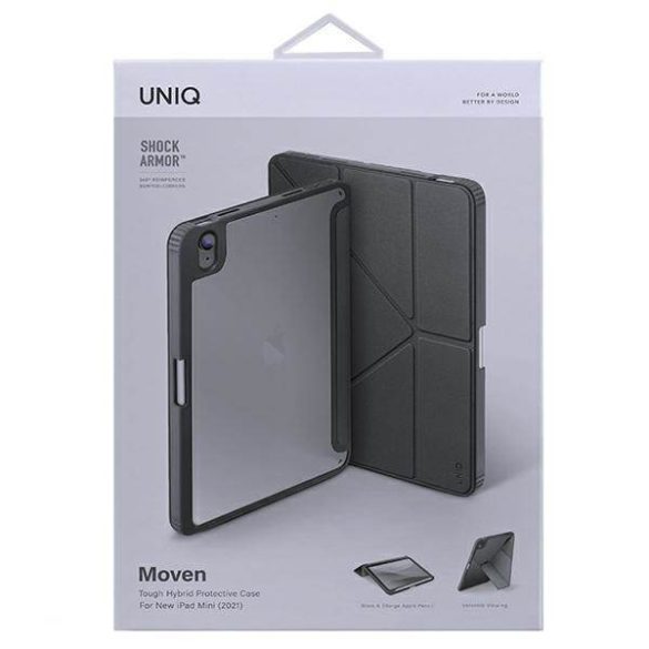 UNIQ Tok Moven iPad Mini (2021) antimikrobiális szürke tok