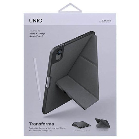 UNIQ Tok Transforma iPad Mini (2021) antimikrobiális szürke tok