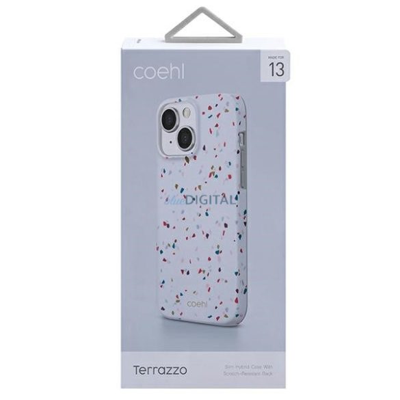 UNIQ Coehl Terrazzo tok iPhone 13 - fehér