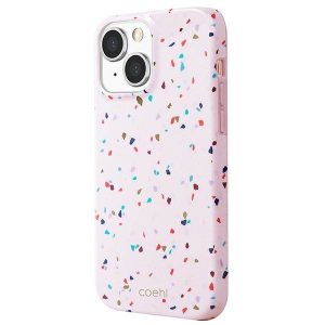 UNIQ etui Coehl Terrazzo iPhone 13 6,1" rózsaszínű tok