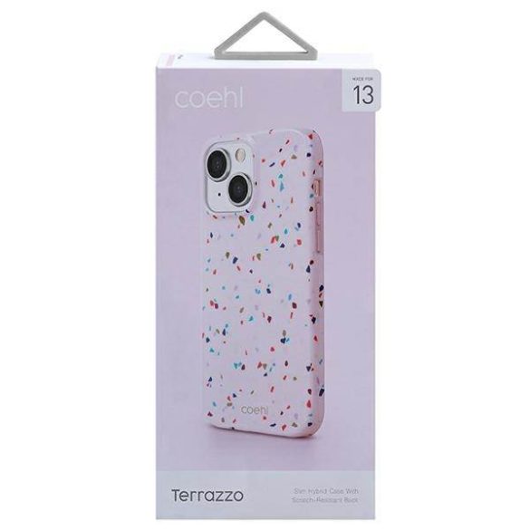 UNIQ etui Coehl Terrazzo iPhone 13 / 14 / 15 6,1" rózsaszínű tok