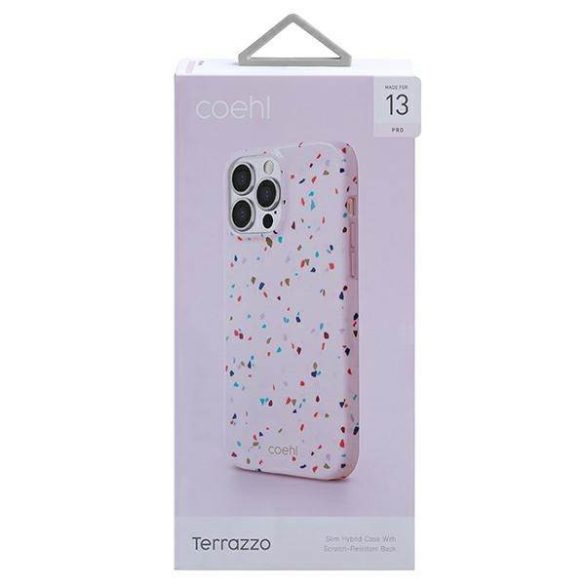 UNIQ Tok Coehl Terrazzo iPhone 13 Pro / 13 6,1" pirosas rózsaszín tok