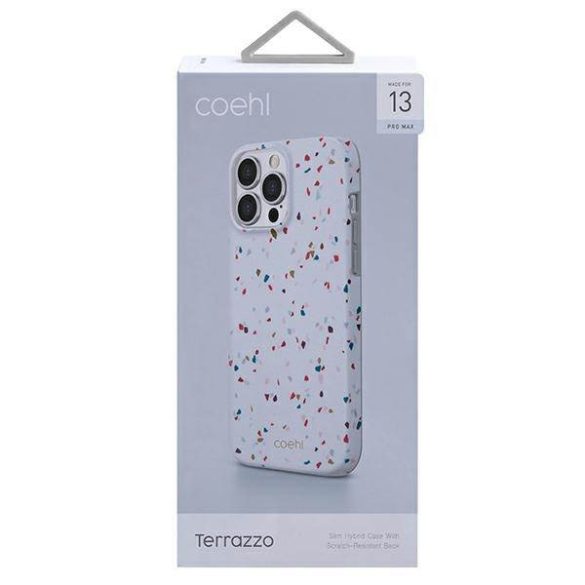 UNIQ Tok Coehl Terrazzo iPhone 13 Pro Max 6,7" fehér tok