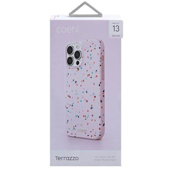 UNIQ Tok Coehl Terrazzo iPhone 13 Pro Max 6,7" pirosas rózsaszín tok