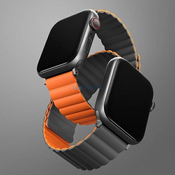 UNIQ Revix szíj Apple Watch 42 / 44 / 45 / 49 mm - szürke-narancssárga