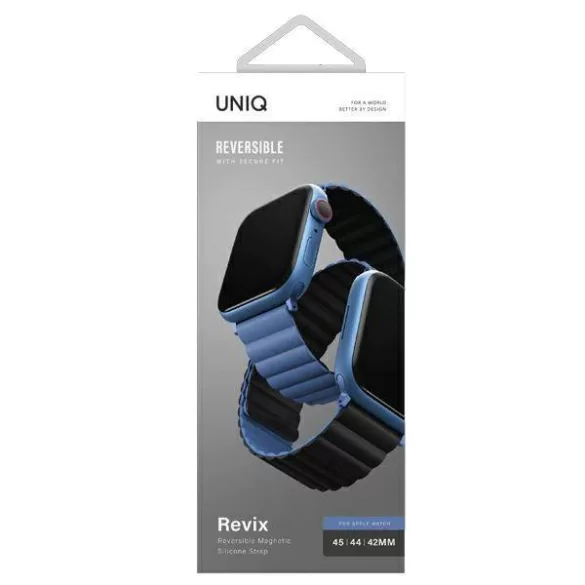 UNIQ Revix szíj Apple Watch 42 / 44 / 45 / 49 mm - fekete-kék