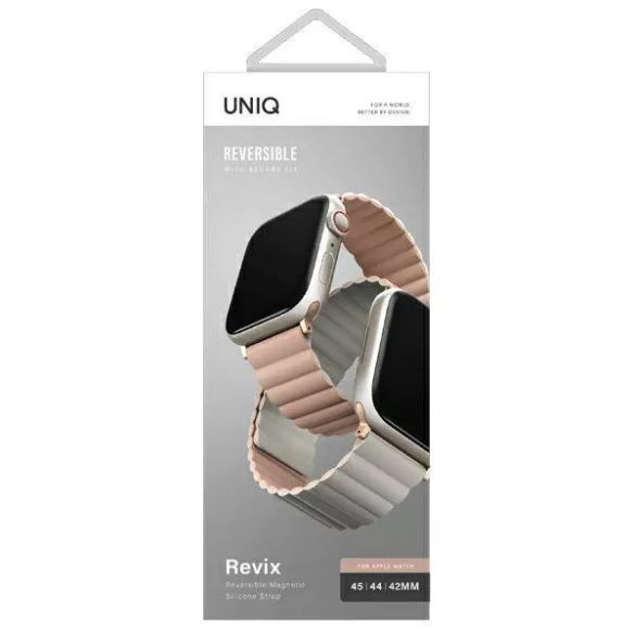 UNIQ Revix szíj Apple Watch 42 / 44 / 45 / 49 mm - rózsaszín-bézs