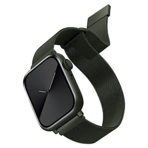 UNIQ óraszíj Dante Apple Watch Series 1/2/3/4/4/5/6/7/8/9/SE/SE2 42/44/45mm rozsdamentes acél zöld