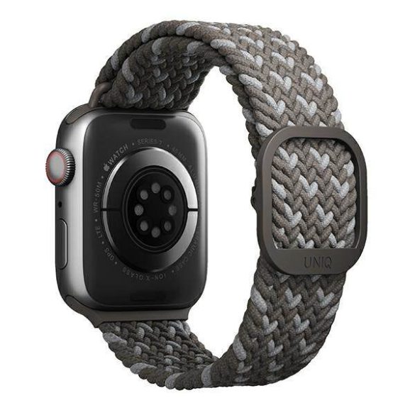 UNIQ óraszíj Aspen Apple Watch 44/42/45 mm Series 1/2/3/4/4/5/6/7/8/9/SE/SE2 fonott DE pebble szürke