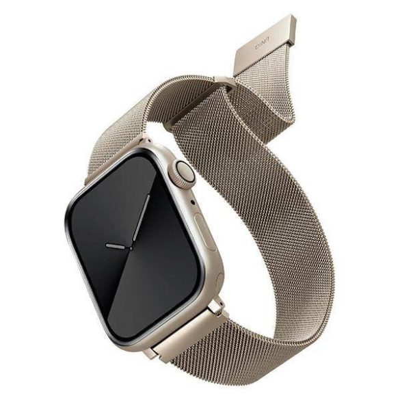 UNIQ óraszíj Dante Apple Watch Series 1/2/3/4/4/5/6/7/8/9/SE/SE2 38/40/41mm rozsdamentes acél csillagfény