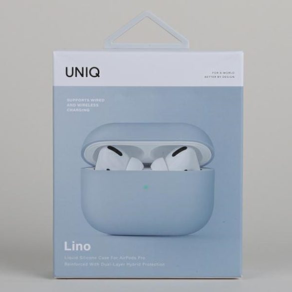 UNIQ etui Lino AirPods Pro szilikon kék tok