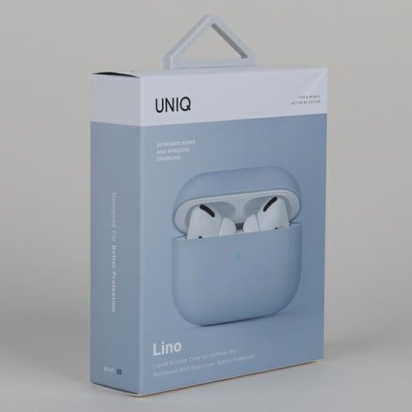 UNIQ etui Lino AirPods Pro szilikon kék tok