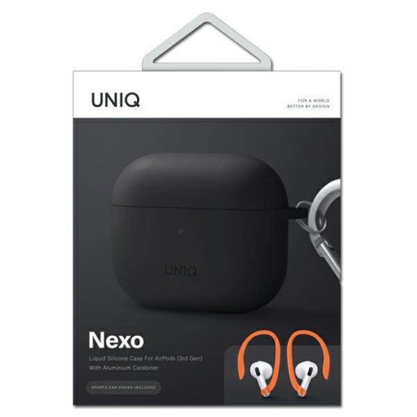 UNIQ Tok Nexo AirPods 3 gen + szilikon sport fülhallgató és szürke tok