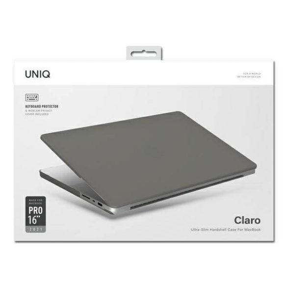 UNIQ etui Claro Claro MacBook Pro 16" (2021/2023) átlátszó matt szürke tok