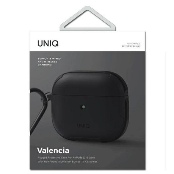 UNIQ Tok Valencia AirPods 3 fekete antimikrobiális