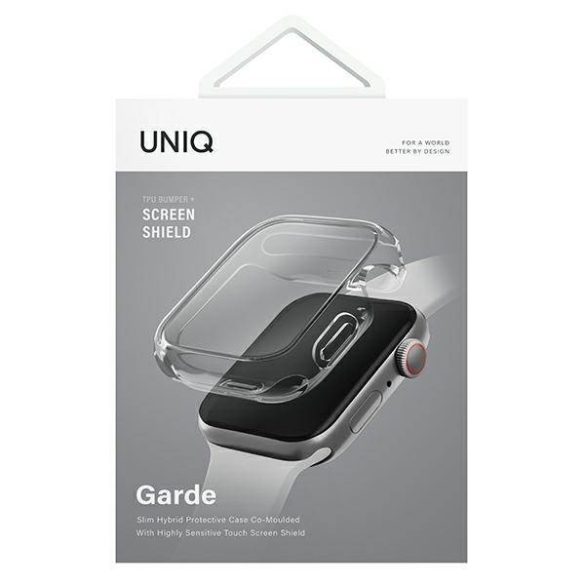 UNIQ etui Garde Apple Watch Series 7/8/ 9 41mm. átlátszó tok