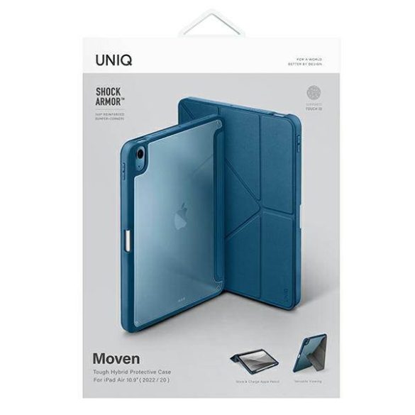 UNIQ Moven iPad Air 10.9 (2022/2020) antimikrobiális tok - kék 