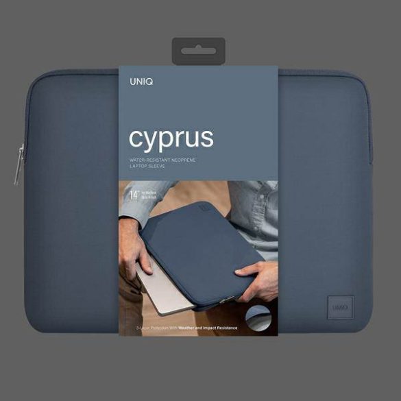 UNIQ Ciprus laptop táska 14" kék Vízálló neoprén
