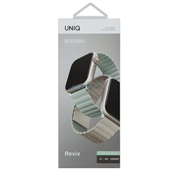 UNIQ Revix szíj Apple Watch 38 / 40 / 41 mm - zöld-bézs