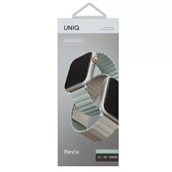 UNIQ Revix szíj Apple Watch 38 / 40 / 41 mm - zöld-bézs