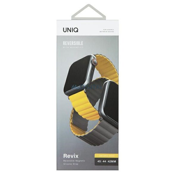UNIQ Revix szíj Apple Watch 42 / 44 / 45 / 49 mm - mustársárga-khakizöld
