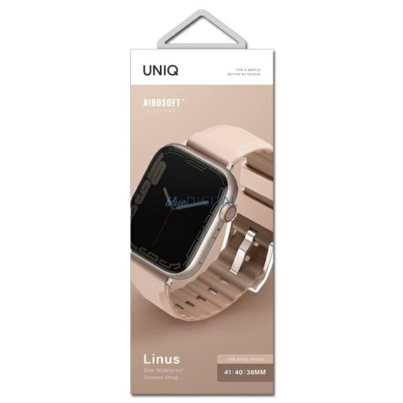 UNIQ Linus csereszíj Apple Watch 38/40/41mm - halvány rózsaszín