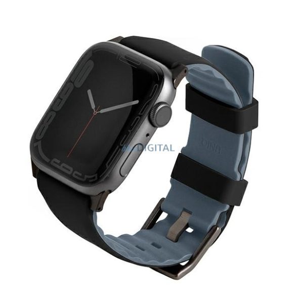 UNIQ Linus csereszíj Apple Watch 42/44/45/49 mm - fekete