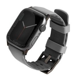   UNIQ óraszíj Linus Apple Watch Series 1/2/3/4/4/5/6/7/8/9/SE/SE2/Ultra/Ultra 2 42/44/45/49mm. Airosoft szilikon kréta szürke
