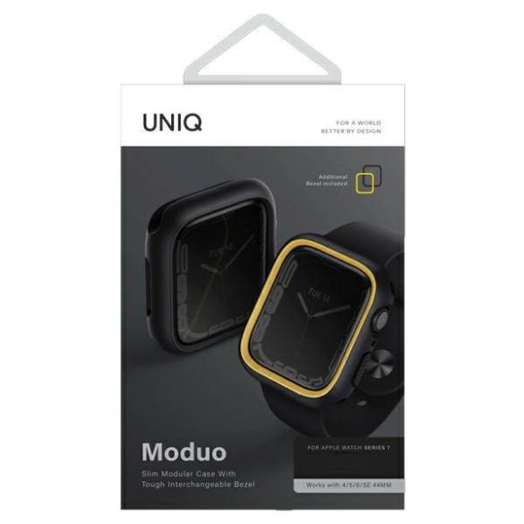 UNIQ etui Moduo Apple Watch Series 4/5/6/7/8/9/SE/SE2 40/41mm - fekete-mustár