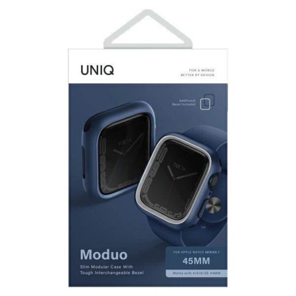 UNIQ Moduo tok Apple Watch Series 4/5/5/6/7/8/9/SE/SE2 44/45mm - kék-szürke