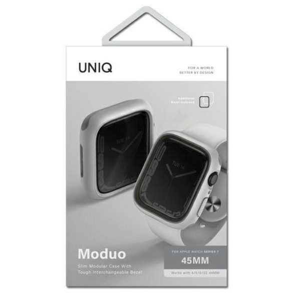 UNIQ etui Moduo Apple Watch Series 4/5/6/7/8/9/SE/SE2 44/45mm kréta-szürke
